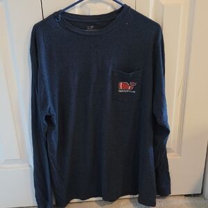 Vineyard Vines Men's Dark Blue Long Sleeve Tee